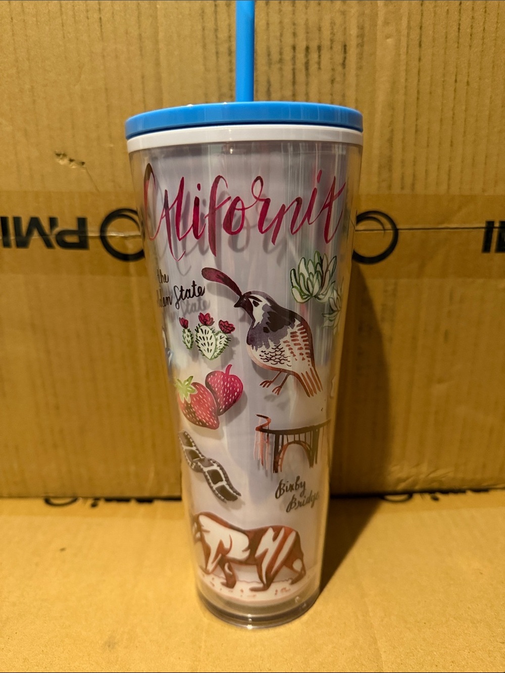 Starbucks California Illustrated Tumbler - Blue Accent